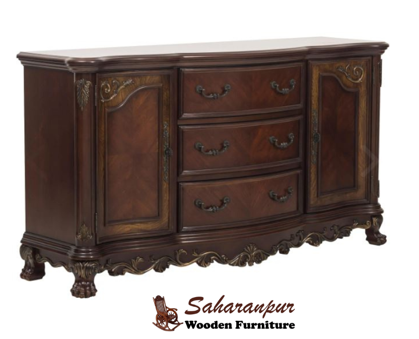 Traditional Cherry Wood Server Homelegance