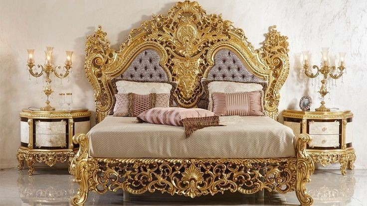 Luxurious Golden Double Bed