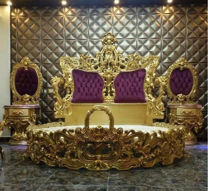 Classical Purple luxurious Bed